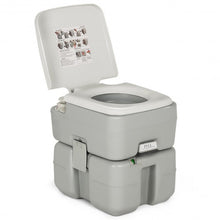 Load image into Gallery viewer, 5.3 Gallon Portable Travel Toilet with Piston Pump Flush