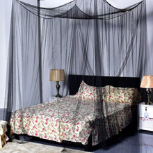 Load image into Gallery viewer, 4 Corner Post Full Queen King Size Bed Mosquito Net-Black
