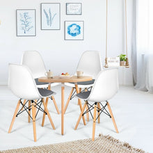 Load image into Gallery viewer, 4Pcs Mid Century Dining Chair with Linen Cushion-White