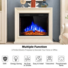 Load image into Gallery viewer, 36" Electric Fireplace Insert Freestanding Stove Heater