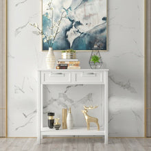 Load image into Gallery viewer, 2 Drawers Accent Console Entryway Storage Shelf-White