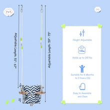 Load image into Gallery viewer, Indoor Outdoor Baby Canvas Hanging Swing-Blue