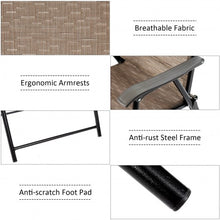 Load image into Gallery viewer, 2 Pcs Outdoor Patio Folding Chair with Armrest for Camping Lawn Garden