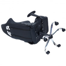 Load image into Gallery viewer, Black and White Gaming Chair with Head-Rest Pillow