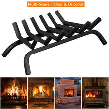 Load image into Gallery viewer, 24" Iron Fireplace Log Grate Firewood Burning Rack