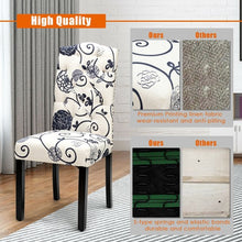 Load image into Gallery viewer, Set of 2 Tufted Upholstered Dining Chair-Black & White