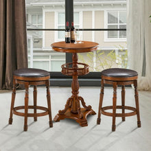 Load image into Gallery viewer, Set of 2 24" Swivel Leather Padded Bar Dining Stool