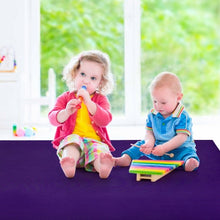 Load image into Gallery viewer, 7' x 5' x 8 mm Thick Workout Yoga Mat-Purple