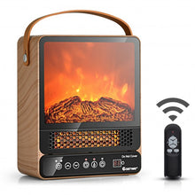 Load image into Gallery viewer, 1500W Electric Fireplace Tabletop Portable Space Heater w/3D Flame Effect-NA