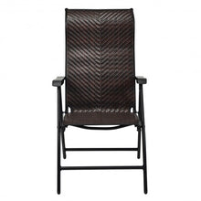 Load image into Gallery viewer, 2 Piece Patio Rattan Folding Reclining Chair