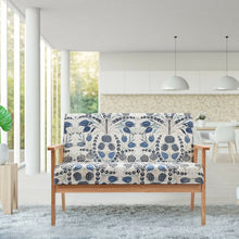Load image into Gallery viewer, Modern Fabric Loveseat Sofa Couch Upholstered 2-Seat Armchair-Dark Blue