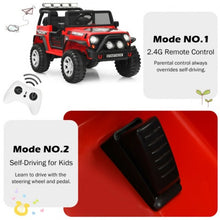 Load image into Gallery viewer, 12V Kids Remote Control Electric Ride On Truck Car with Lights and Music -Red