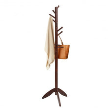 Load image into Gallery viewer, Wooden Free Standing Coat Rack -Walnut