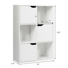 Load image into Gallery viewer, 6 Cube Wood Storage Shelves Organization