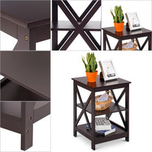 Load image into Gallery viewer, 3-Tier Living Room Display Storage Shelf Nightstand-Coffee