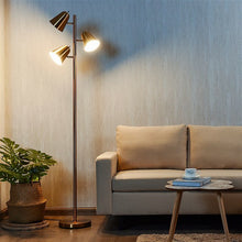 Load image into Gallery viewer, 64" 3-Light LED Floor Lamp Reading Light for Living Room Bedroom - Golden