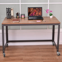 Load image into Gallery viewer, Metal Frame Computer Desk with Wheels