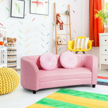 Load image into Gallery viewer, 2 Seat Kids Sofa Armrest Chair with Two Cloth Pillows