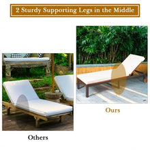 Load image into Gallery viewer, Patio Acacia Wood Lounge Chair Chaise Recliner