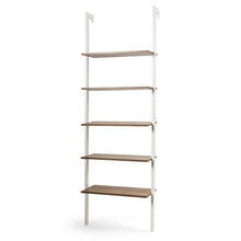 Load image into Gallery viewer, 5-Tier Metal Frame Ladder Shelf -White