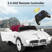 Load image into Gallery viewer, 12 V BMW 507 Licensed Electric Kids Ride On Retro Car-White