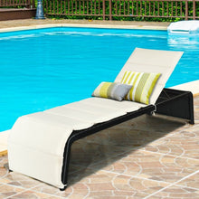 Load image into Gallery viewer, 5-Position Outdoor Adjustable Rattan Recliner Chair