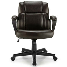 Load image into Gallery viewer, Adjustable Leather Executive Office Chair Computer Desk Chair with Armrest
