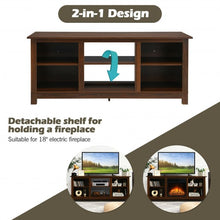 Load image into Gallery viewer, 2-Tier 58" TV Stand Entertainment Media Console Center-Walnut