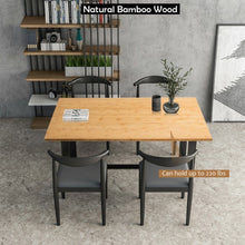 Load image into Gallery viewer, Computer Desk with Bamboo Top & Metal Frame-Natural Desk