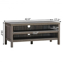 Load image into Gallery viewer, 3-Tier TV Stand Console Cabinet for TV's up to 45" with Storage Shelves-Gray