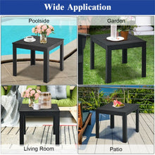 Load image into Gallery viewer, Wooden Square Patio Coffee Bistro Table-Black