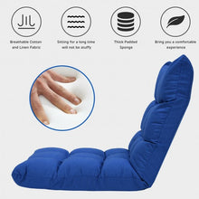 Load image into Gallery viewer, 14-Position Adjustable Folding Lazy Gaming Sofa-Blue