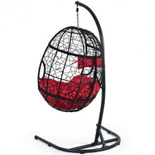 Load image into Gallery viewer, Hanging Cushioned Hammock Chair with Stand-Red
