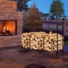 Load image into Gallery viewer, 8 Feet Outdoor Steel Firewood Log Rack