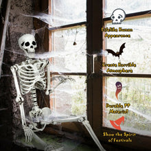 Load image into Gallery viewer, 5.4ft Halloween Skeleton Life Size Realistic Full Body Hanging