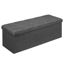 Load image into Gallery viewer, Fabric Folding Storage with Divider Bed End Bench-Dark Gray