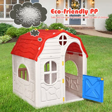 Load image into Gallery viewer, Kids Cottage Playhouse Foldable Plastic Indoor Outdoor Toy