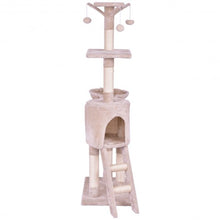 Load image into Gallery viewer, 56" Condo Scratching Posts Ladder Cat Play Tree