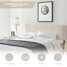 Load image into Gallery viewer, Adjustable Queen & Full Size Linen Fabric Upholstered Headboard-Beige