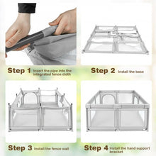 Load image into Gallery viewer, Extra-Large Safety Baby Fence with 50 Ocean Balls-Gray