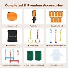 Load image into Gallery viewer, 50 Ft Ninja Obstacle Course Line Kit for Kids