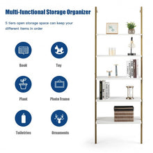 Load image into Gallery viewer, 5-Tier Metal Frame Ladder Shelf -Golden
