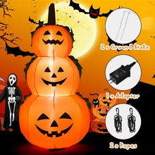 Load image into Gallery viewer, 6FT Halloween Inflatable Stacked Pumpkins
