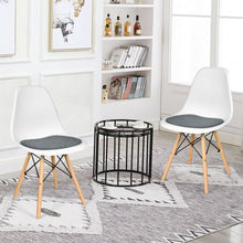 Load image into Gallery viewer, 4Pcs Mid Century Dining Chair with Linen Cushion-White