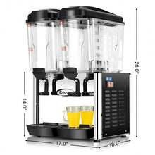 Load image into Gallery viewer, 9.5 Gallon 2 Tanks Stainless Steel Cold Beverage Juice Dispenser