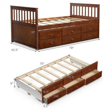 Load image into Gallery viewer, Alternative Twin Captain's Bunk Bed-Walnut