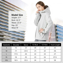 Load image into Gallery viewer, Women's Waterproof & Windproof Rain Jacket with Velcro Cuff-Gray-S