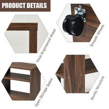 Load image into Gallery viewer, 3-tier Side Table with Wheels & Large Storage Shelf