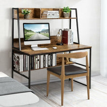 Load image into Gallery viewer, 47" Computer Desk Writing Study Table Workstation-Rustic Brown