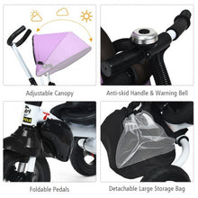 Load image into Gallery viewer, 6-In-1 Kids Baby Stroller Tricycle Detachable Learning Toy Bike-Pink